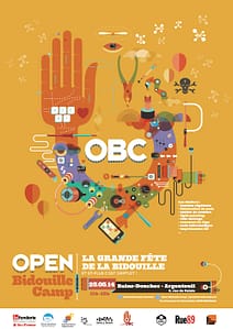 L’Affiche de l'Open Bidouille Camp Argenteuil du 25 mai 2014  Design d’origine par Loguy Batonboys !