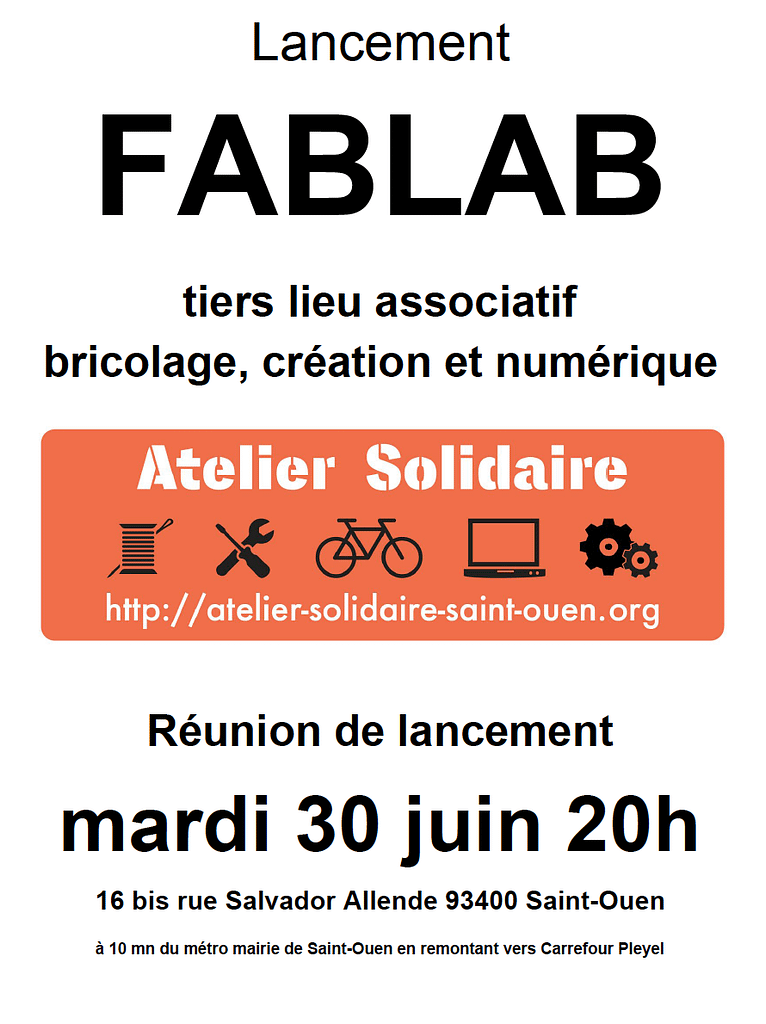 Lancement du FABLAB à Saint-Ouen